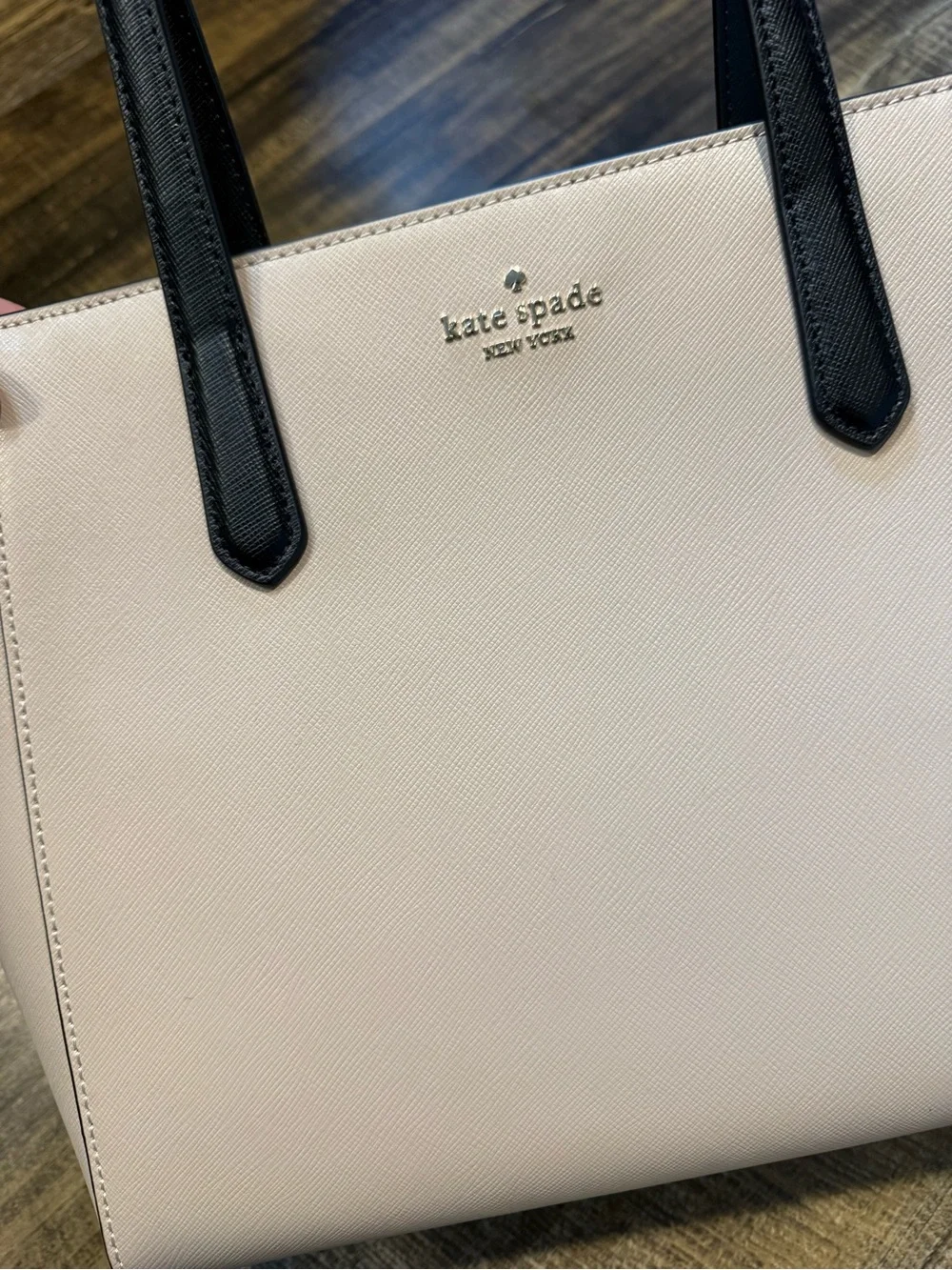 kate spade Staci medium Leather Tote - Neutral Blush/Black
